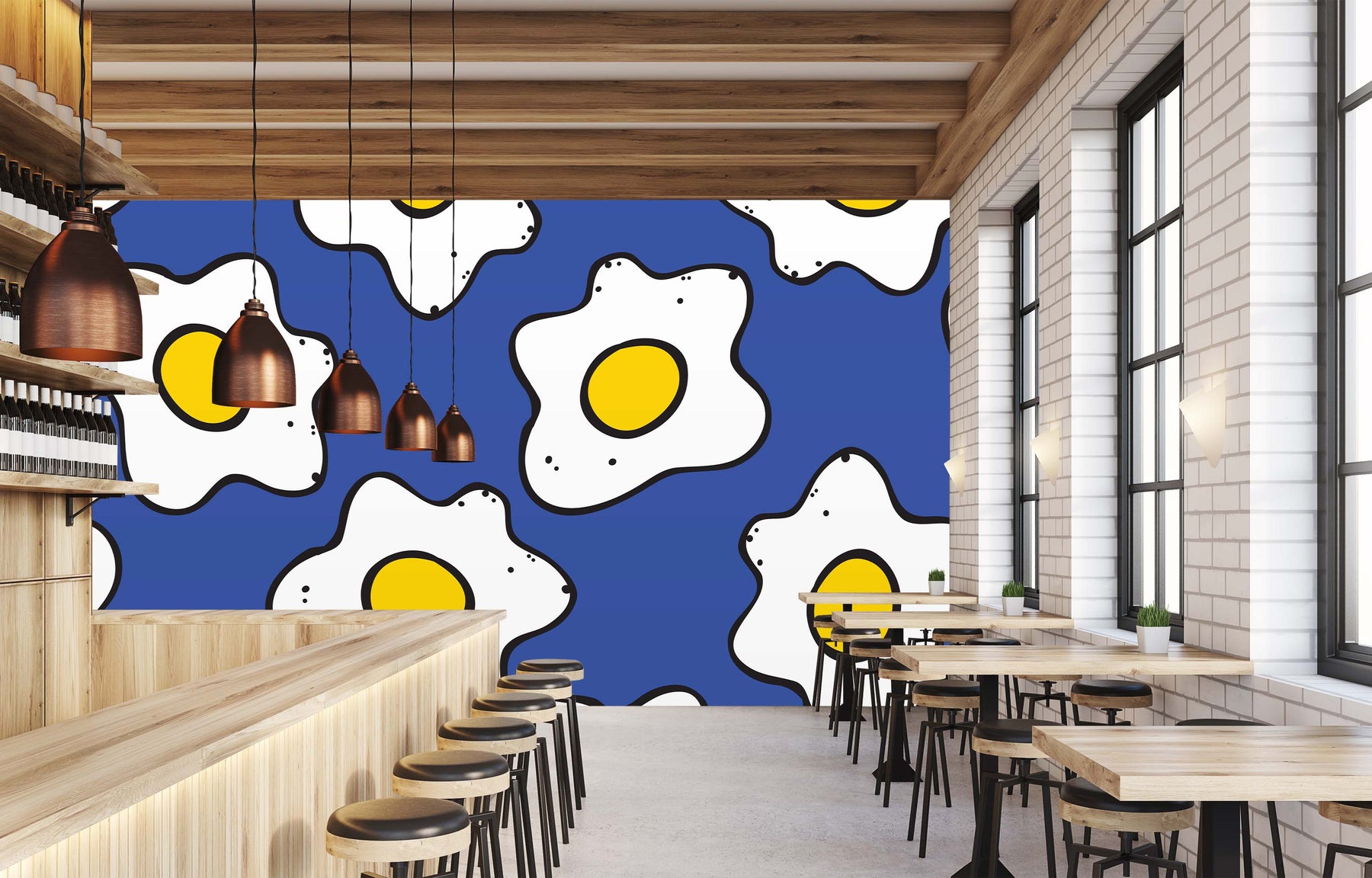 SUNNY SIDE BLUE WALL WRAP