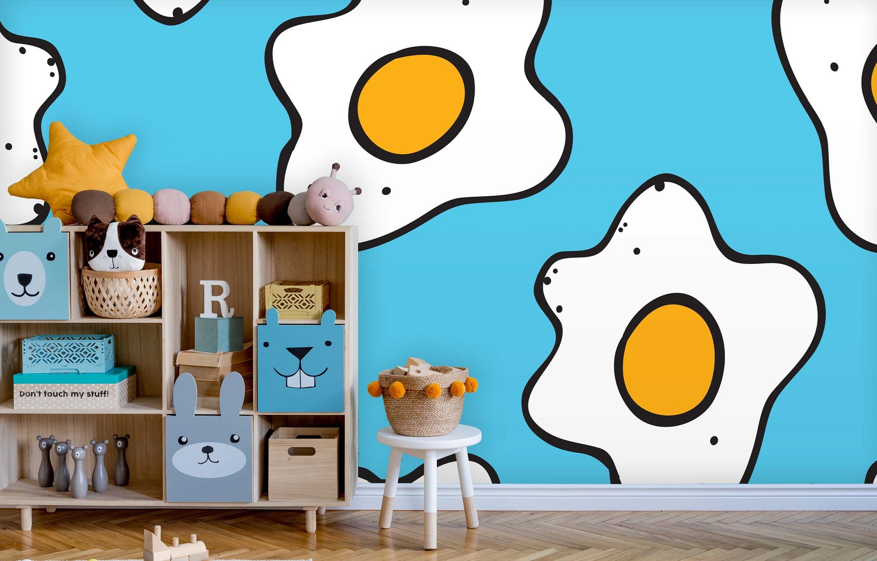 SUNNY SIDE LIGHT BLUE WALL WRAP