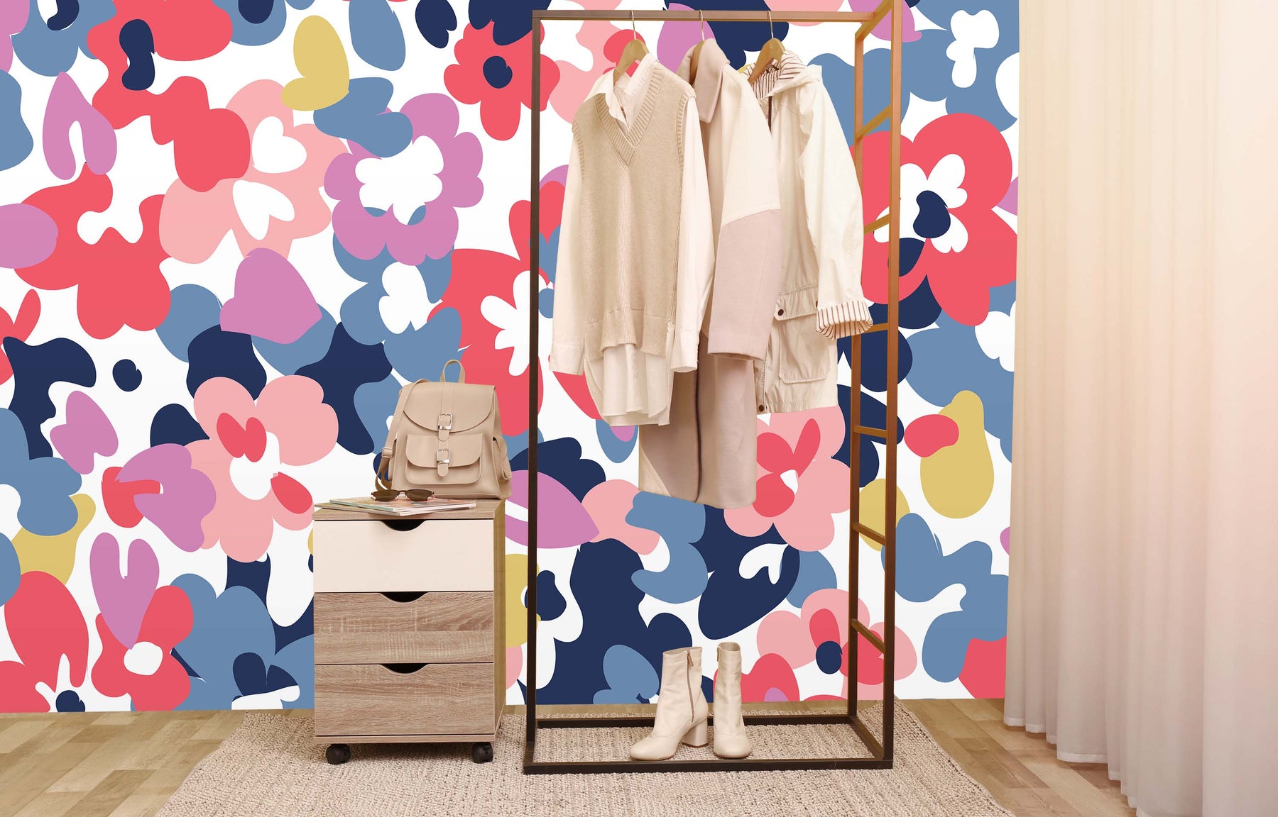 CORAL WALL FLOWER WALL WRAP
