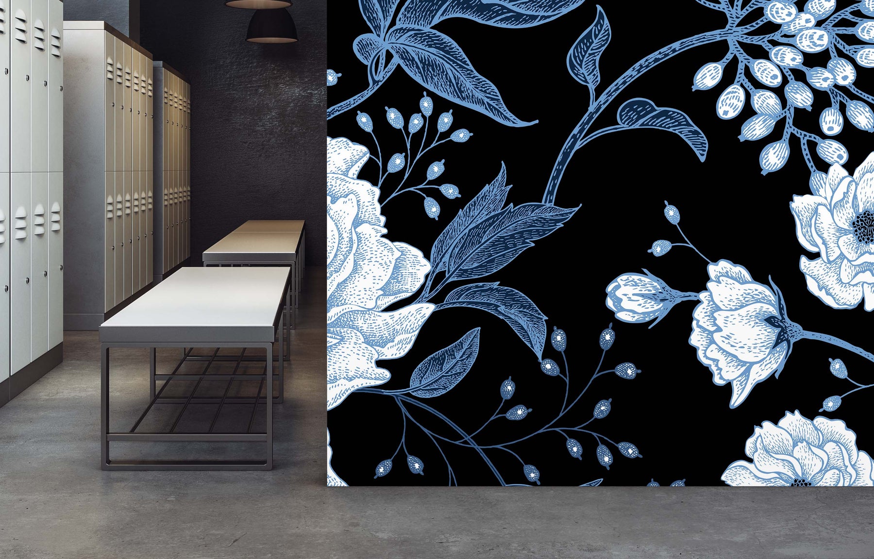 ROSES ARE BLUE WALL WRAP