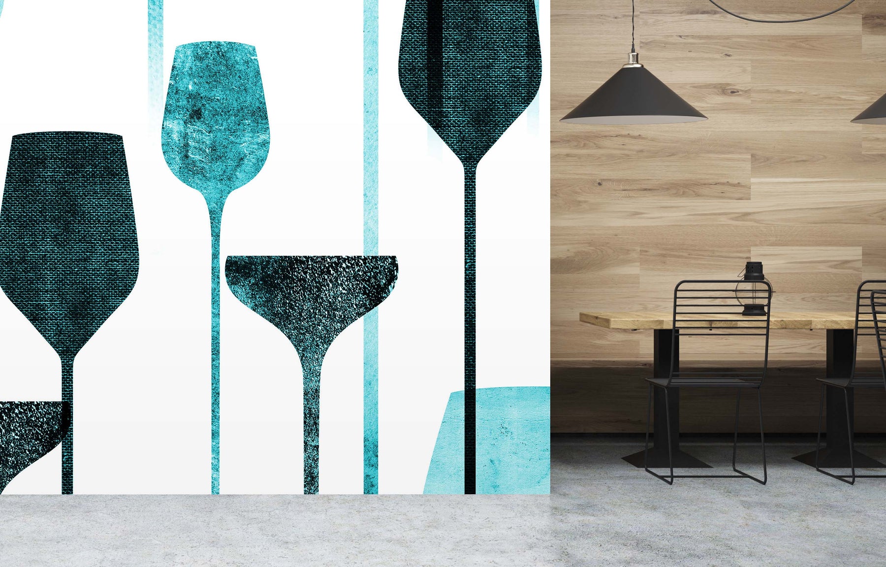 BERRY CLOUD WINE WALL WRAP