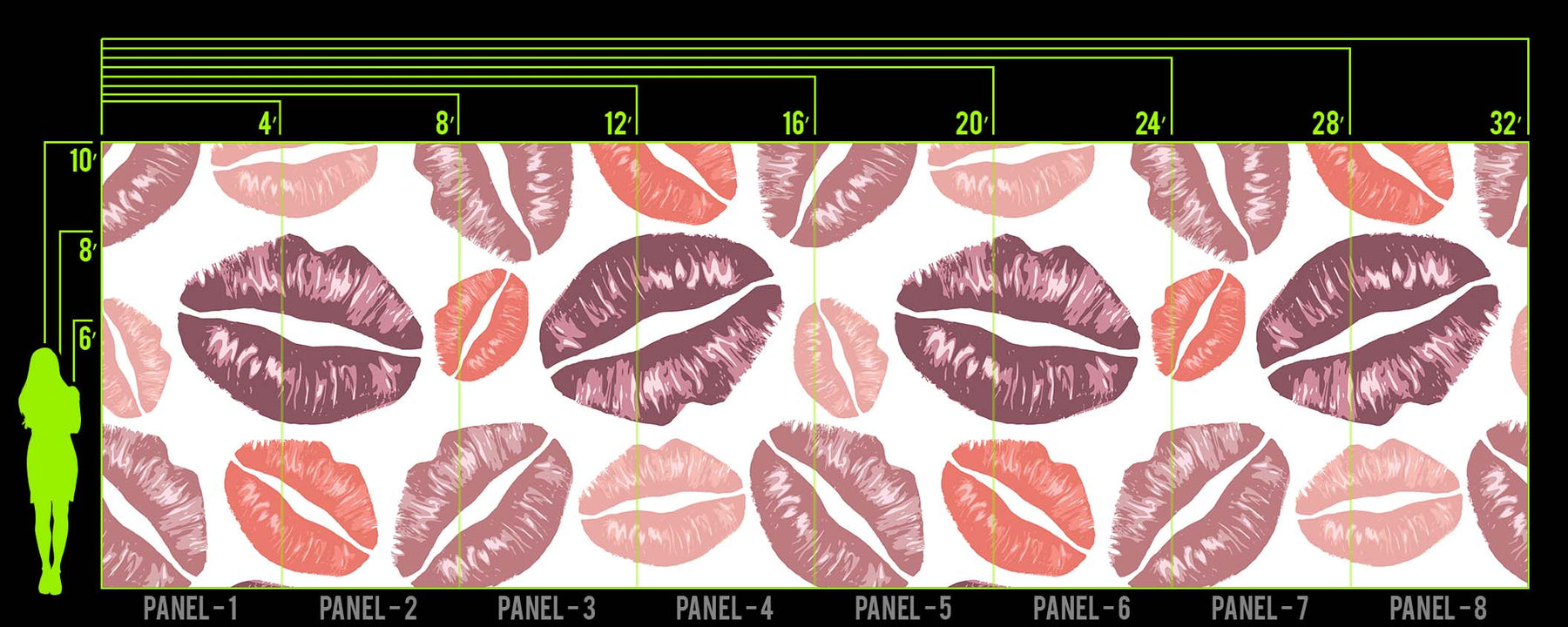 FRESH KISS MAUVE WALL WRAP