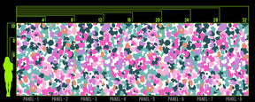 MINT STRAWBERRY WALL FLOWER WALL WRAP