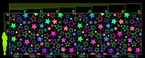 RAINBOW STARGAZER WALL WRAP