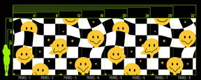 SMILEY CHECKER BIG WALL WRAP