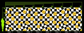 SMILEY CHECKER SMALL WALL WRAP