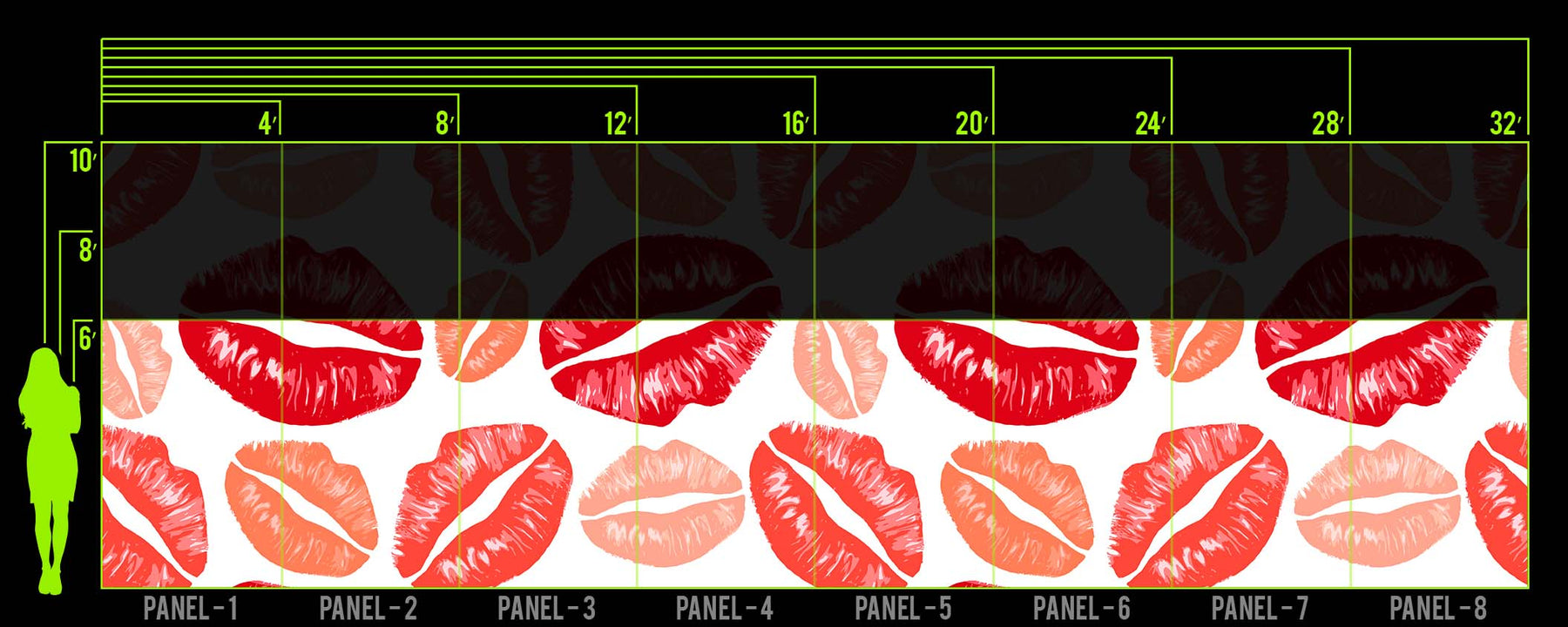 FRESH KISS RED WALL WRAP