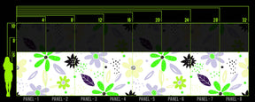 LAVENDER LIME BLOOM WALL WRAP