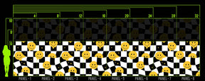 SMILEY CHECKER SMALL WALL WRAP