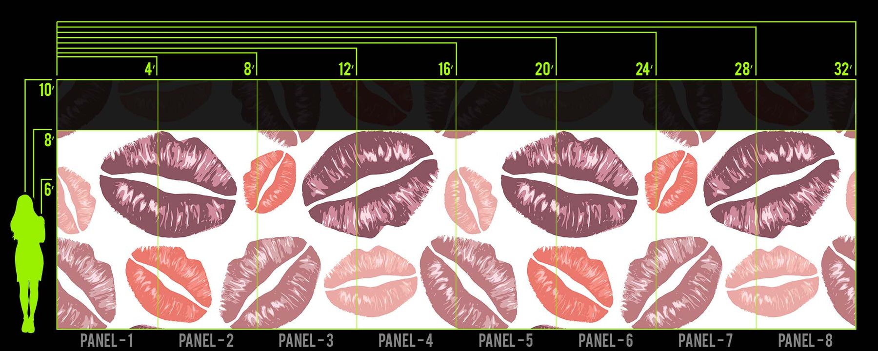 FRESH KISS MAUVE WALL WRAP