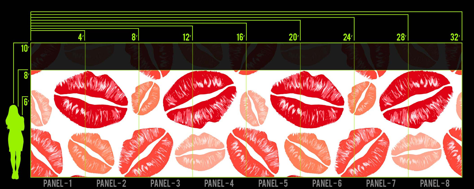 FRESH KISS RED WALL WRAP