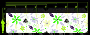 LAVENDER LIME BLOOM WALL WRAP