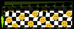 SMILEY CHECKER BIG WALL WRAP