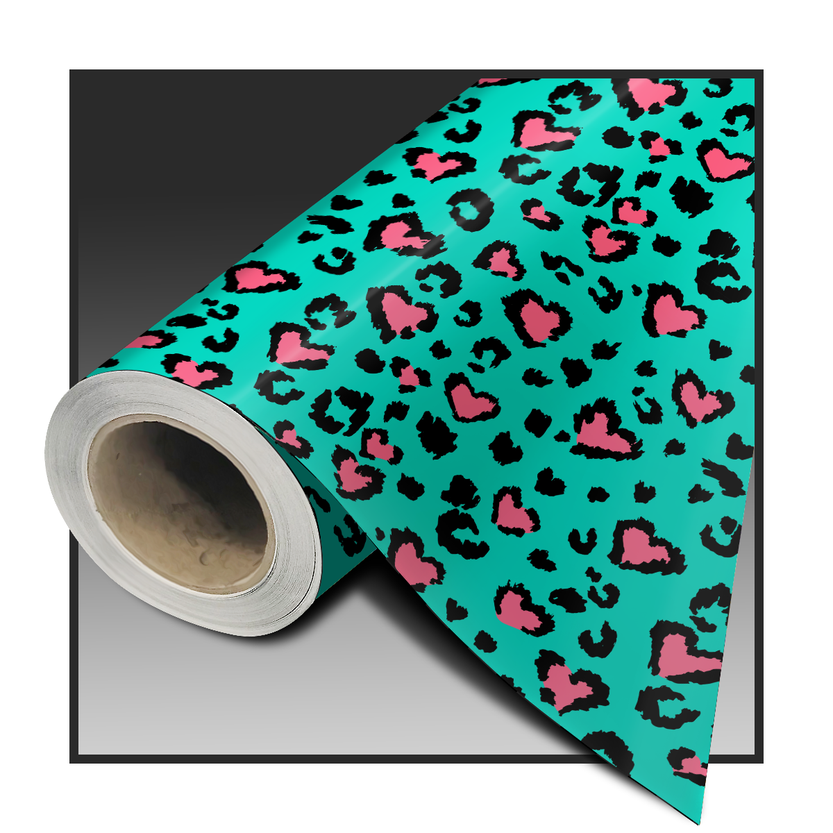 LEOPARD LOVE TEAL PINK