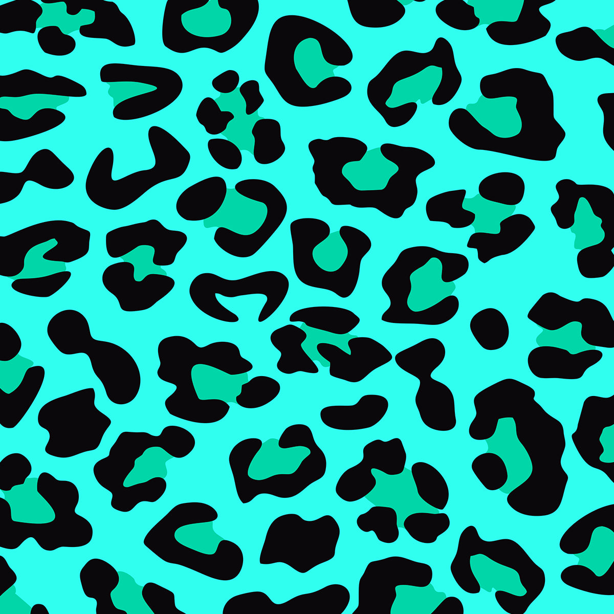 Teal Cheetah Print Pattern Vinyl 12 x 12