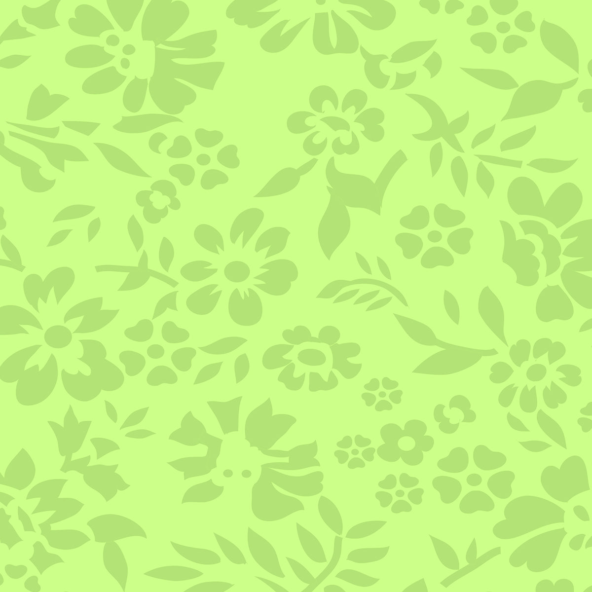 LIME MONOCHROMATIC FLORAL