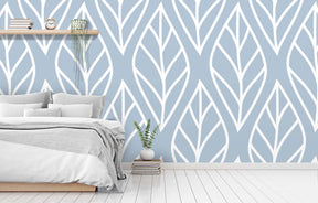 LEAFY BLUE WALL WRAP