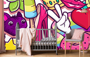 PINK JUNIOR JUMBLE WALL WRAP