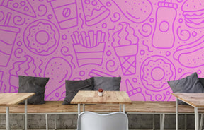 QUICK FOOD PURPLE WALL WRAP