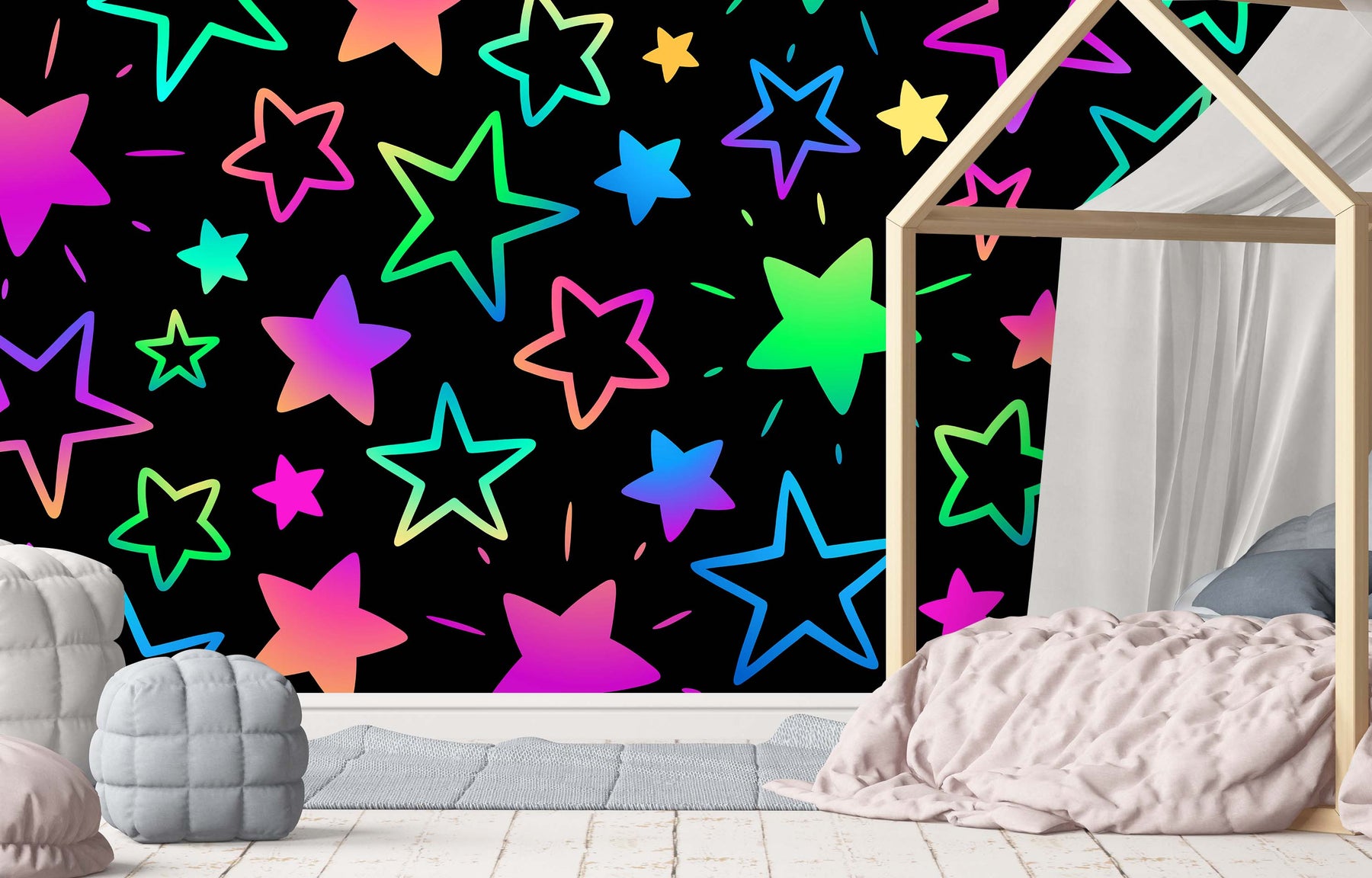 RAINBOW STARGAZER WALL WRAP