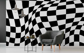 RETRO RACING B&W WALL WRAP