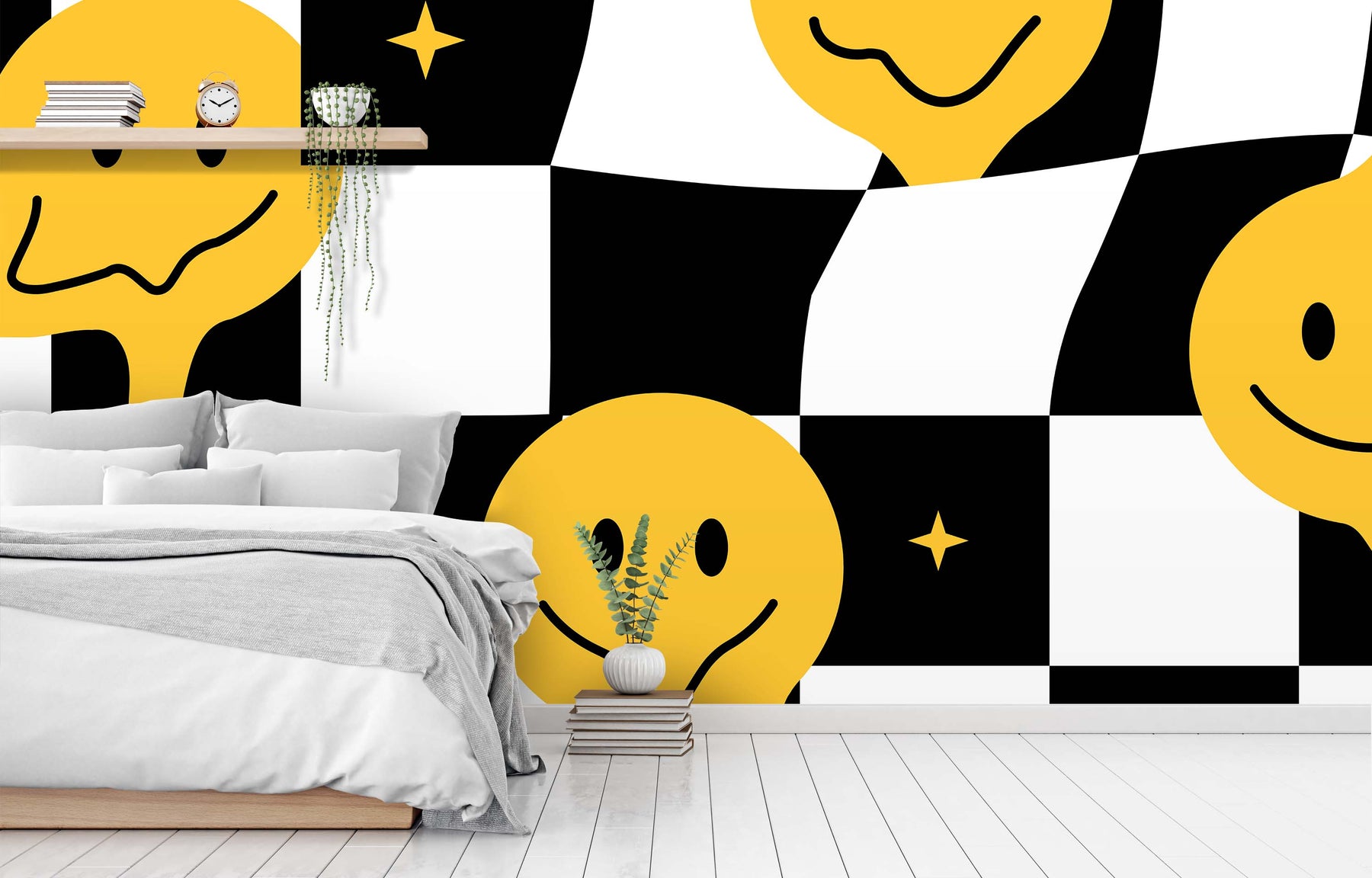 SMILEY CHECKER BIG WALL WRAP