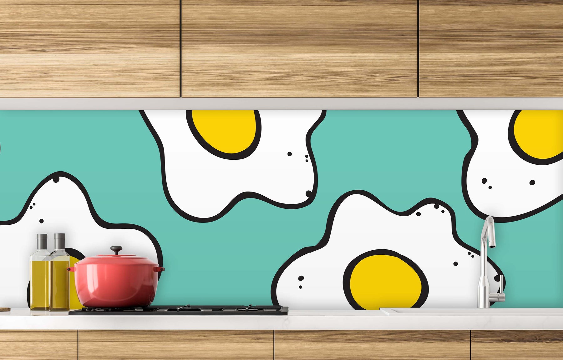 SUNNY SIDE MINT WALL WRAP