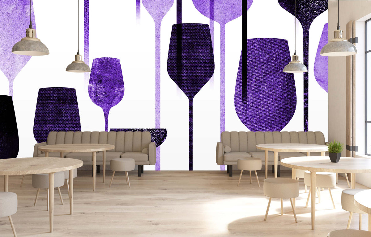 GRAPE CLOUD WINE WALL WRAP