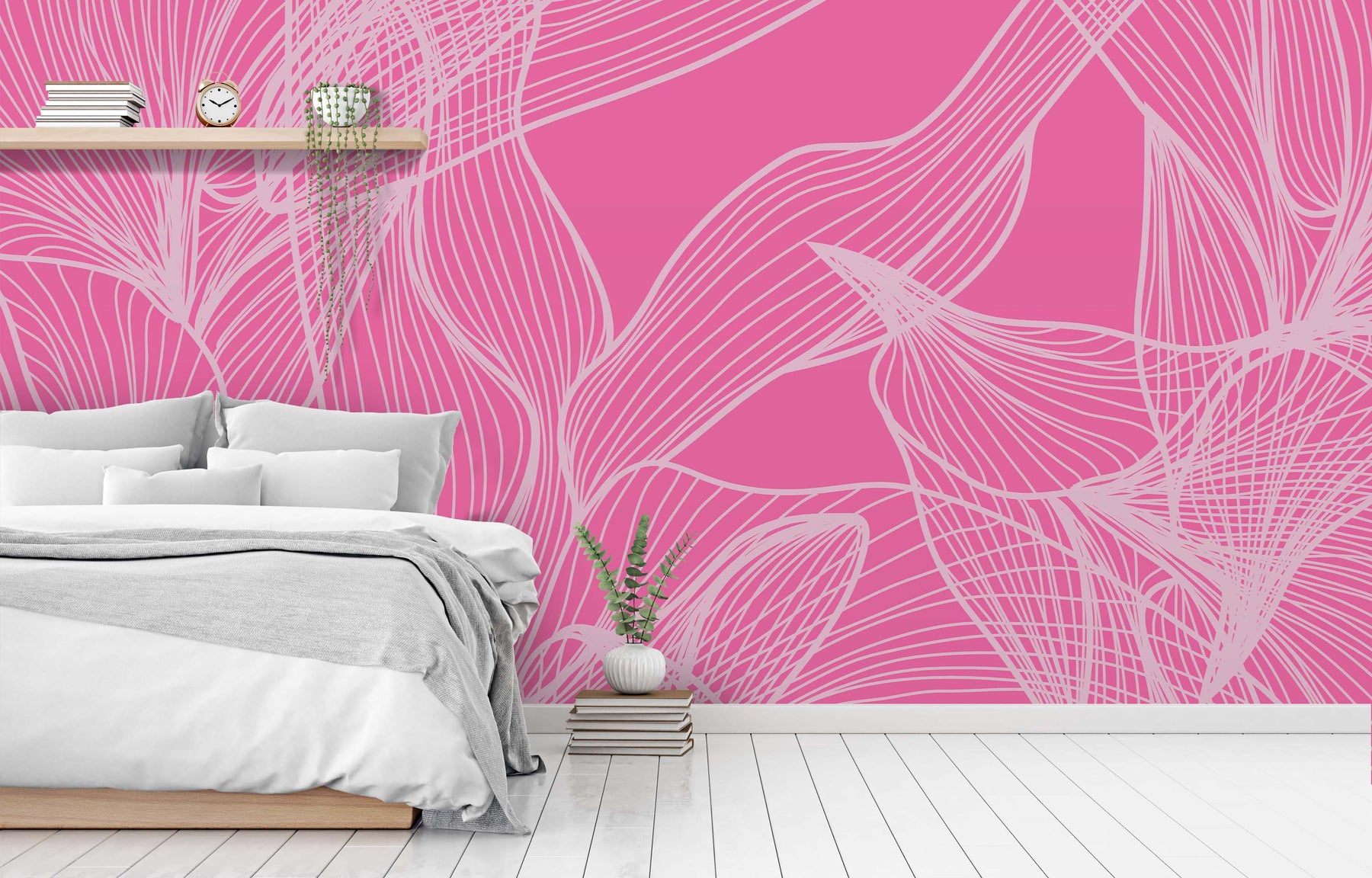 FLORALEAF PINK WALL WRAP