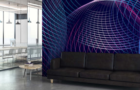 NAVY HYPNOTIC SPIRAL WALL WRAP