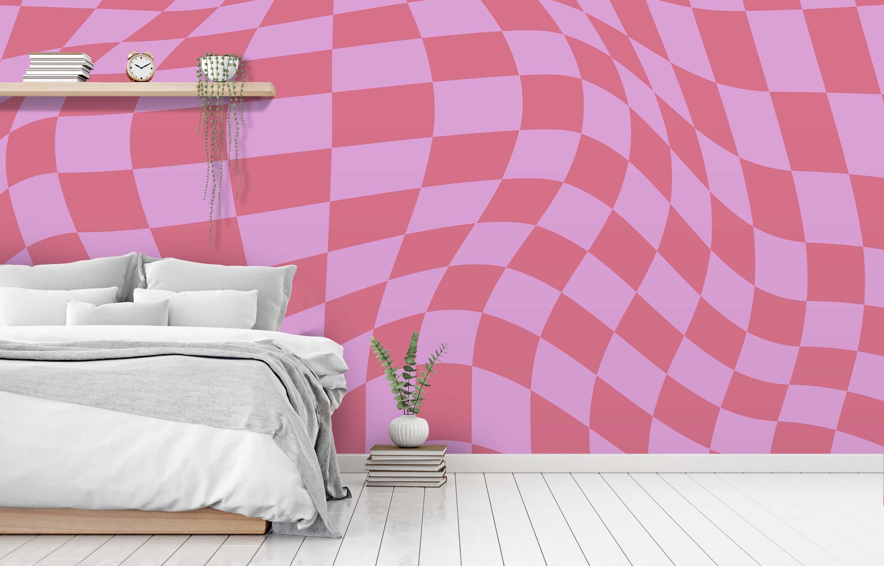 RETRO RACING FLAMINGO WALL WRAP