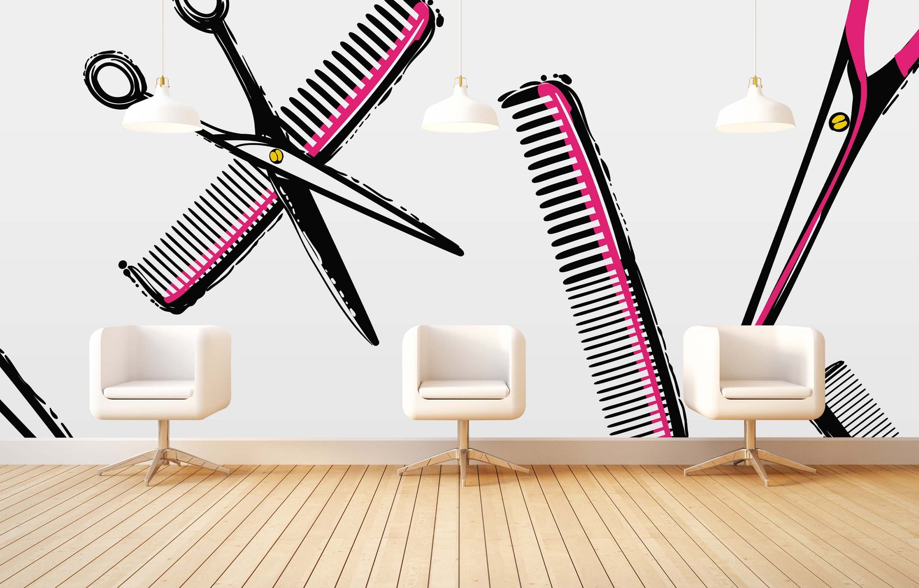 SALON SHEAR STRAWBERRY BANANA WALL WRAP