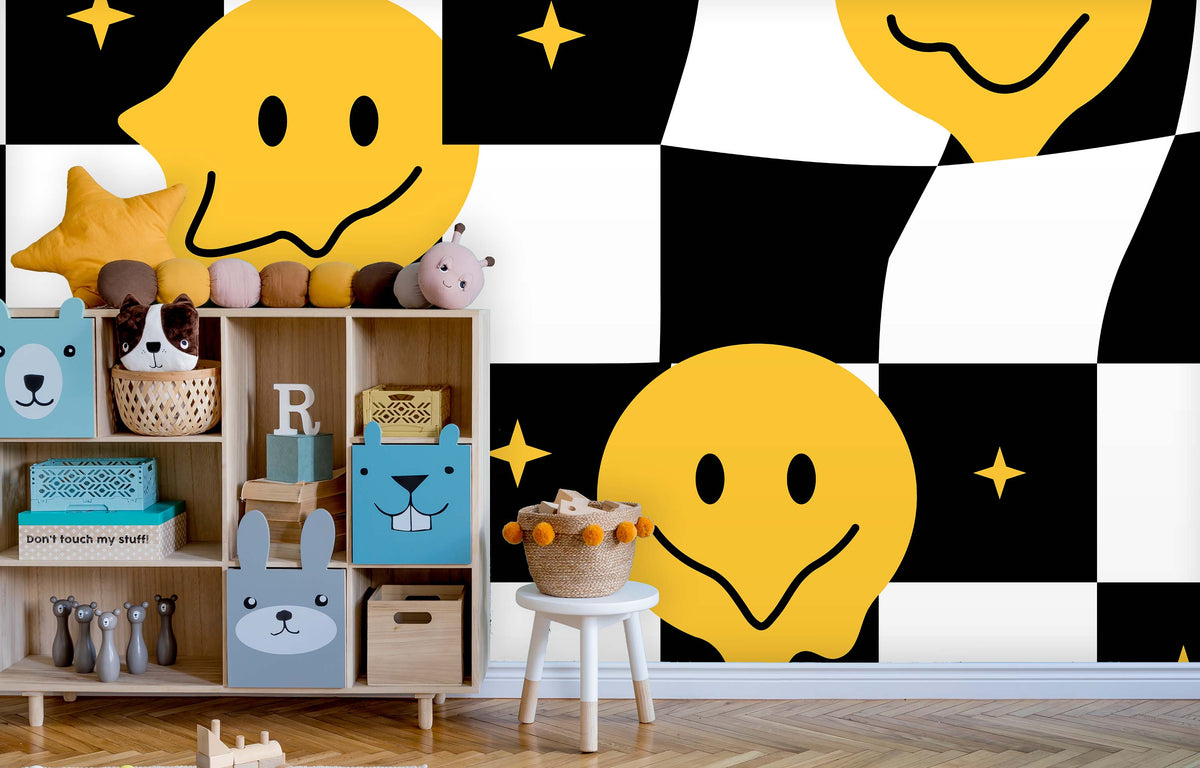 SMILEY CHECKER BIG WALL WRAP