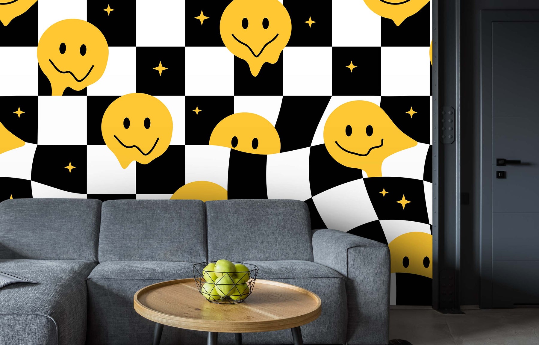 SMILEY CHECKER SMALL WALL WRAP