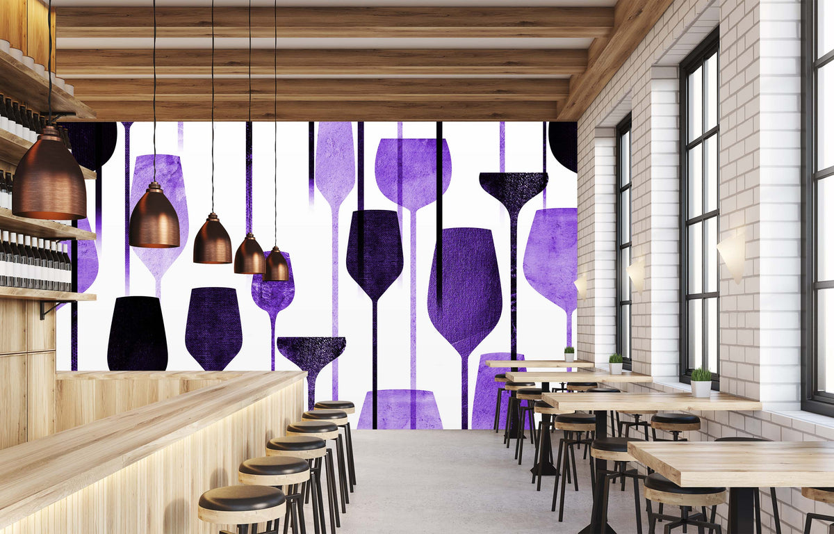 GRAPE CLOUD WINE WALL WRAP