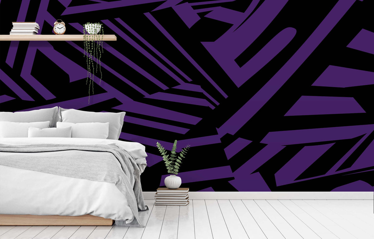 DISTRACTED VIOLET NIGHT WALL WRAP