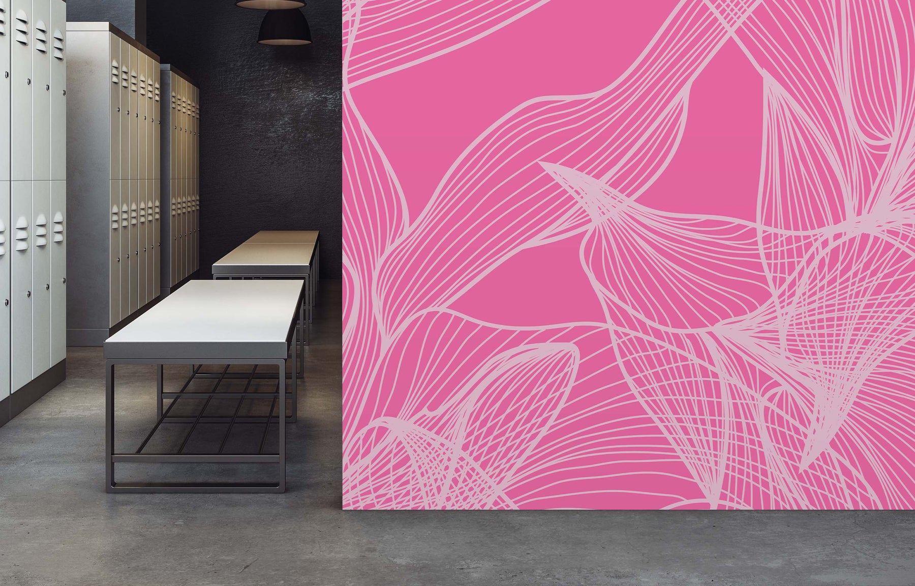 FLORALEAF PINK WALL WRAP