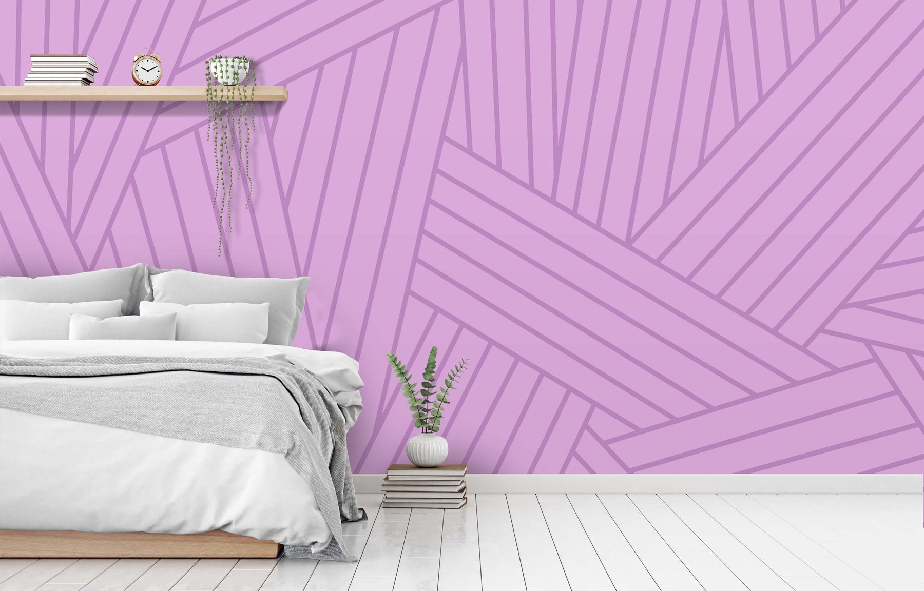 INTERLACED LIGHT LAVENDER WALL WRAP