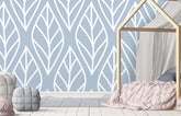 LEAFY BLUE WALL WRAP