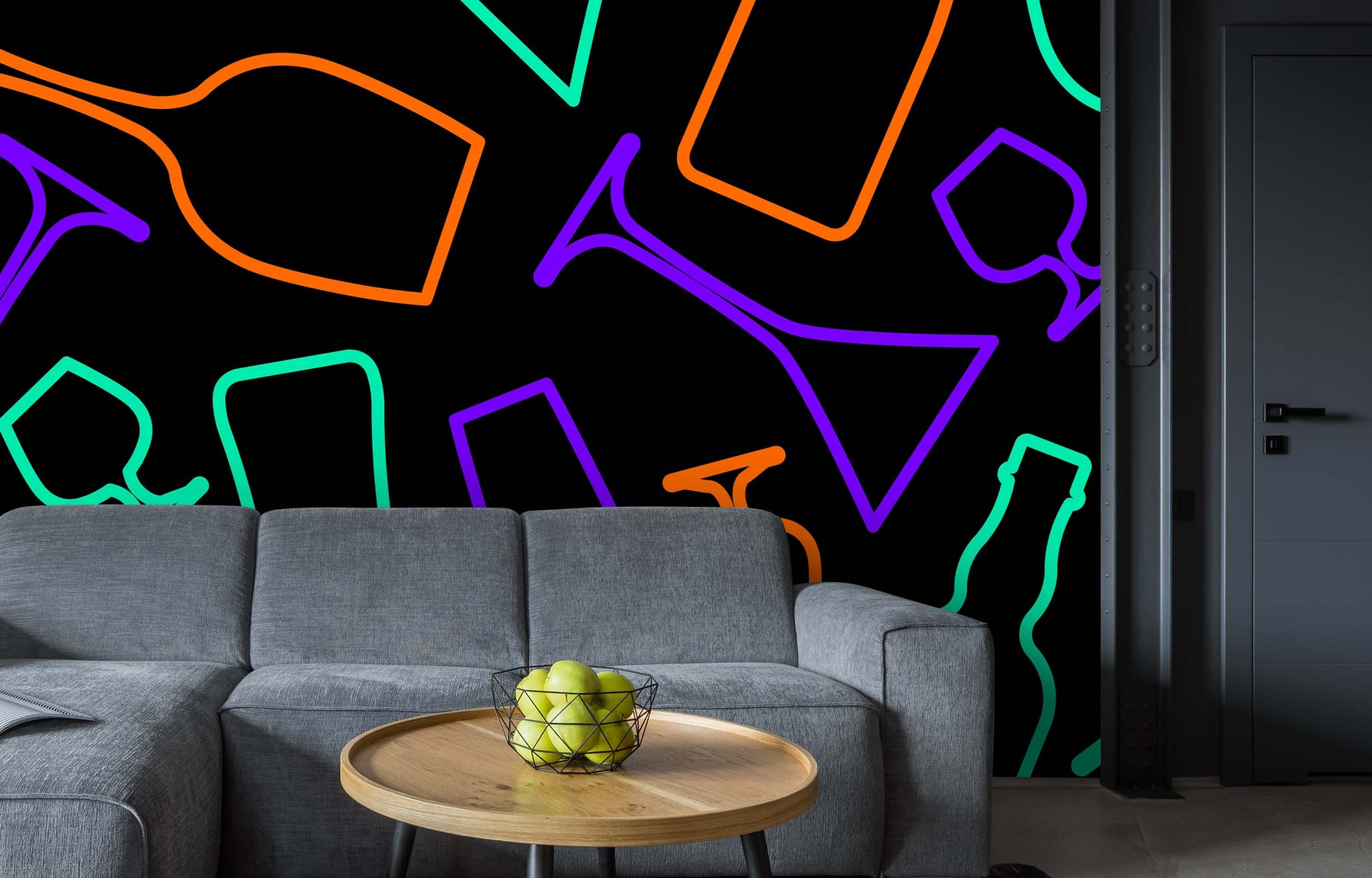 NEON CHAMPAGNE CRAZE WALL WRAP