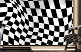 RETRO RACING B&W WALL WRAP