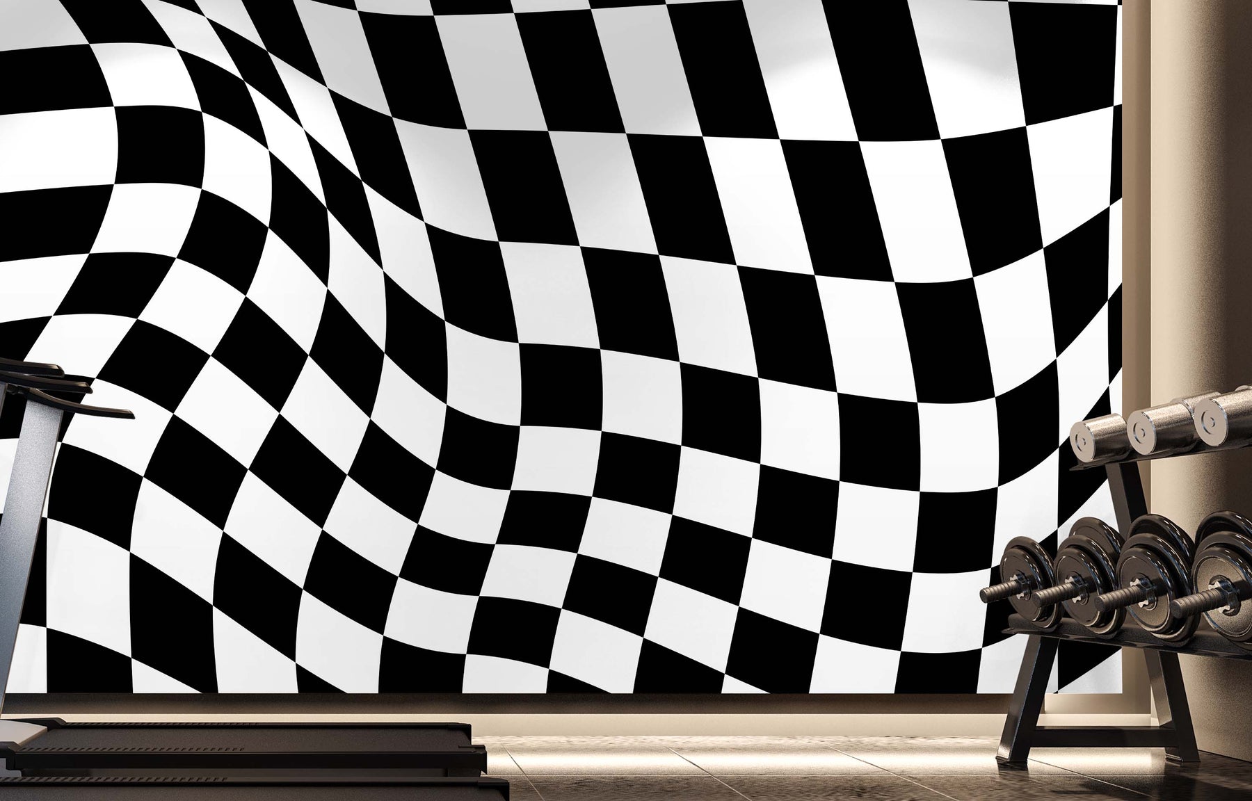 RETRO RACING B&W WALL WRAP