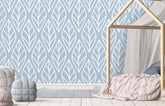 SMALL LEAFY BLUE WALL WRAP