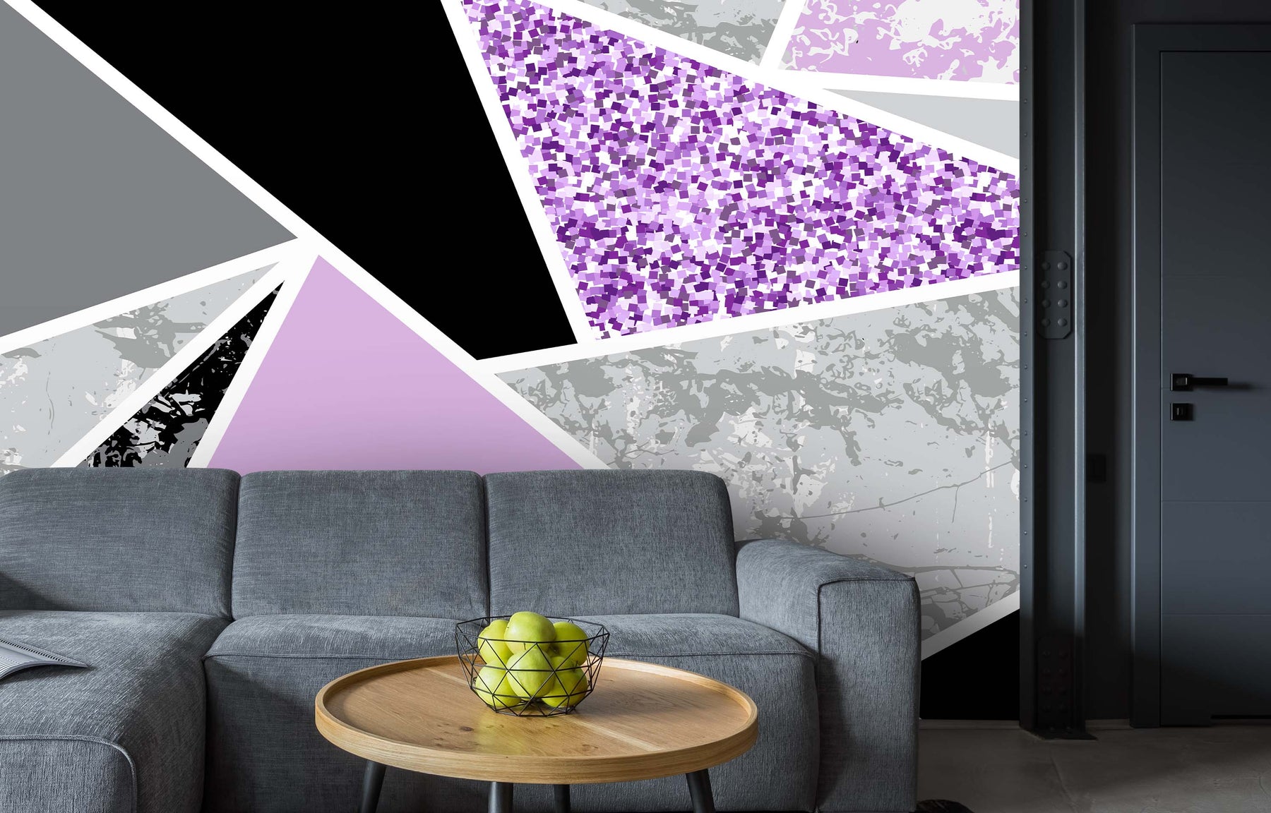 TRIABSTRACT LAVENDER WALL WRAP