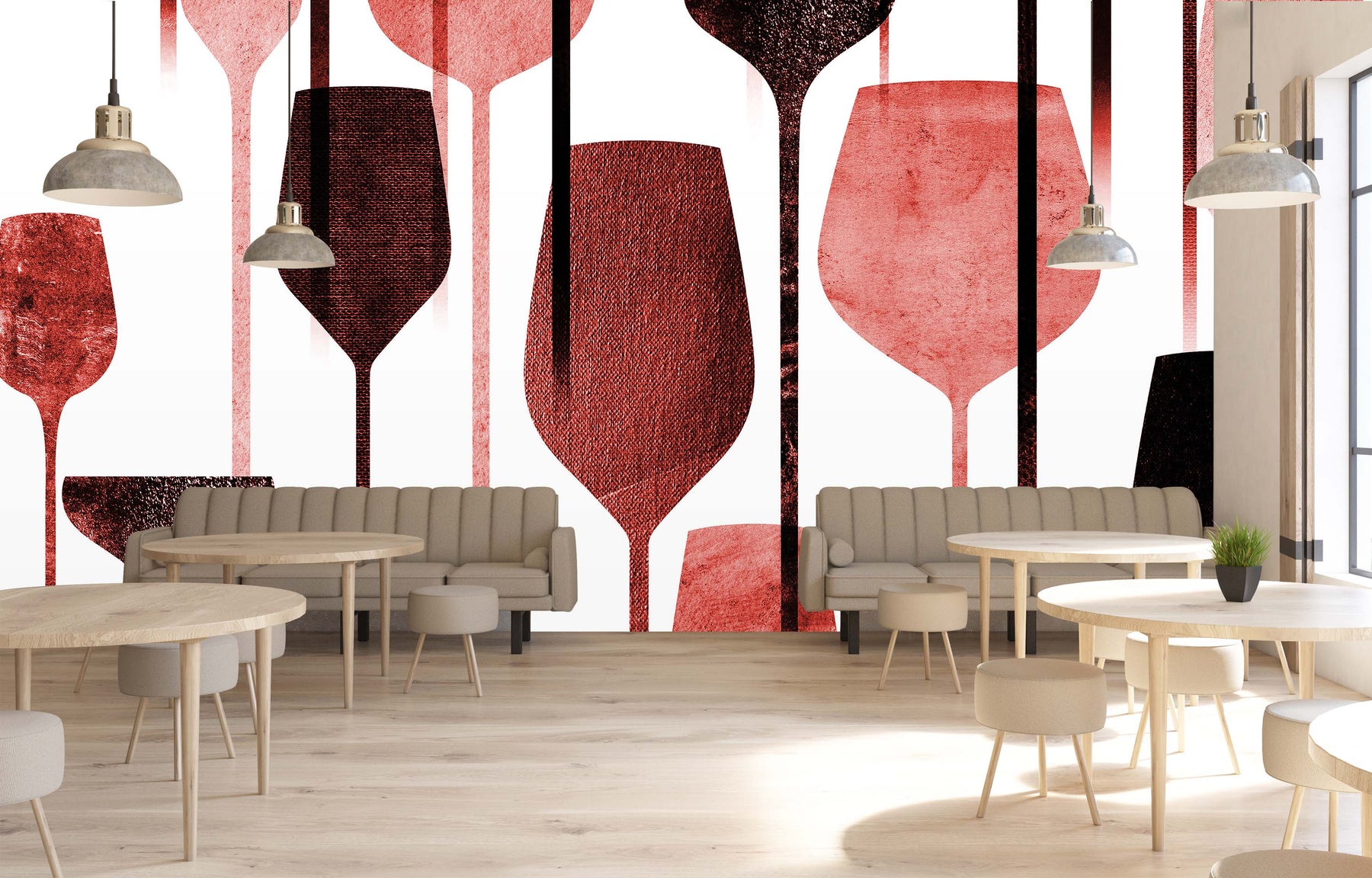 RED CLOUD WINE WALL WRAP