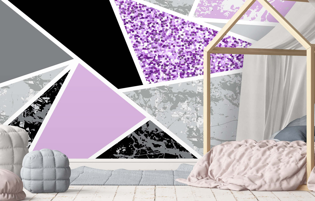 TRIABSTRACT LAVENDER WALL WRAP