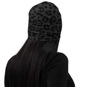 Grey Classic Leopard Beanie