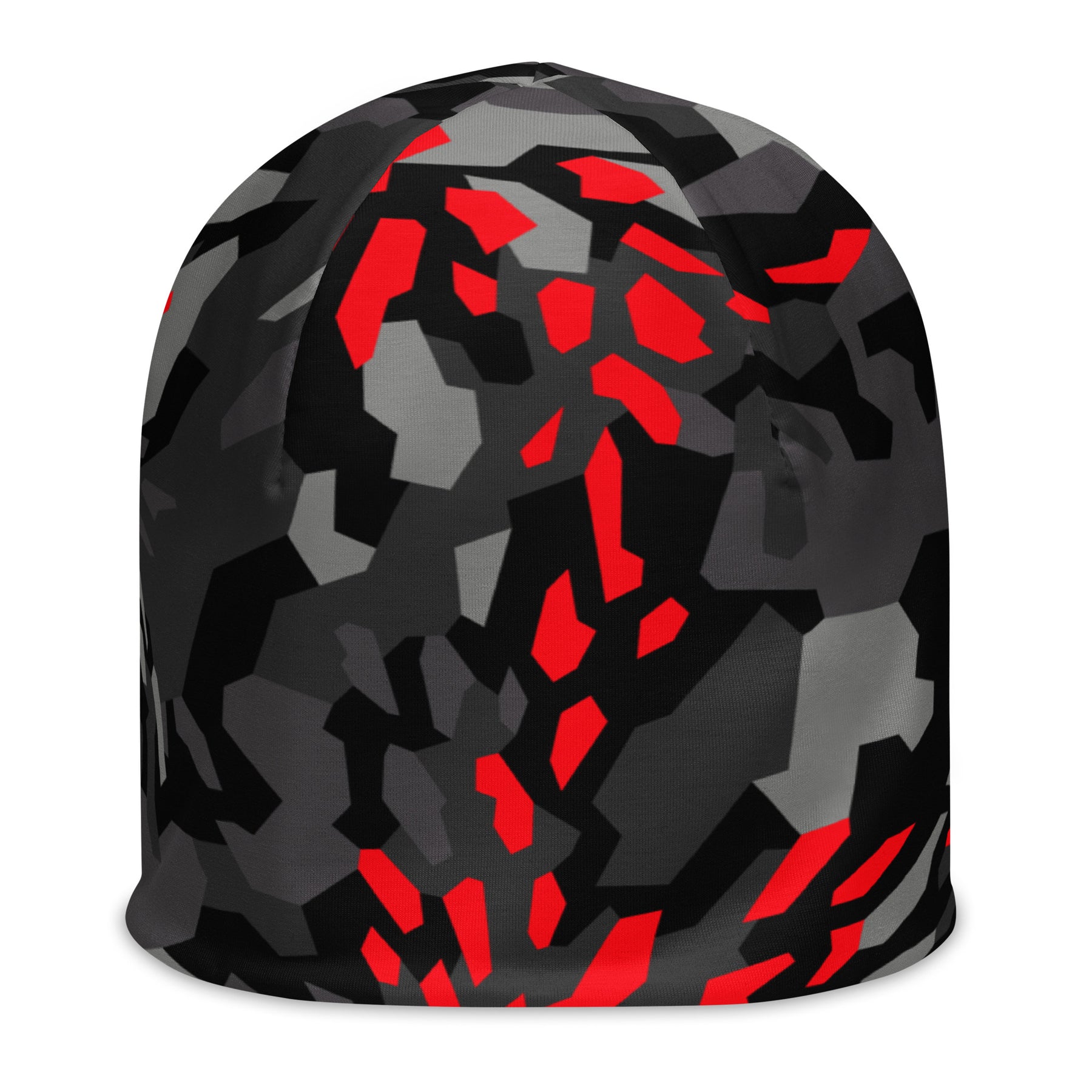 Blood Red Fracture Camo Beanie