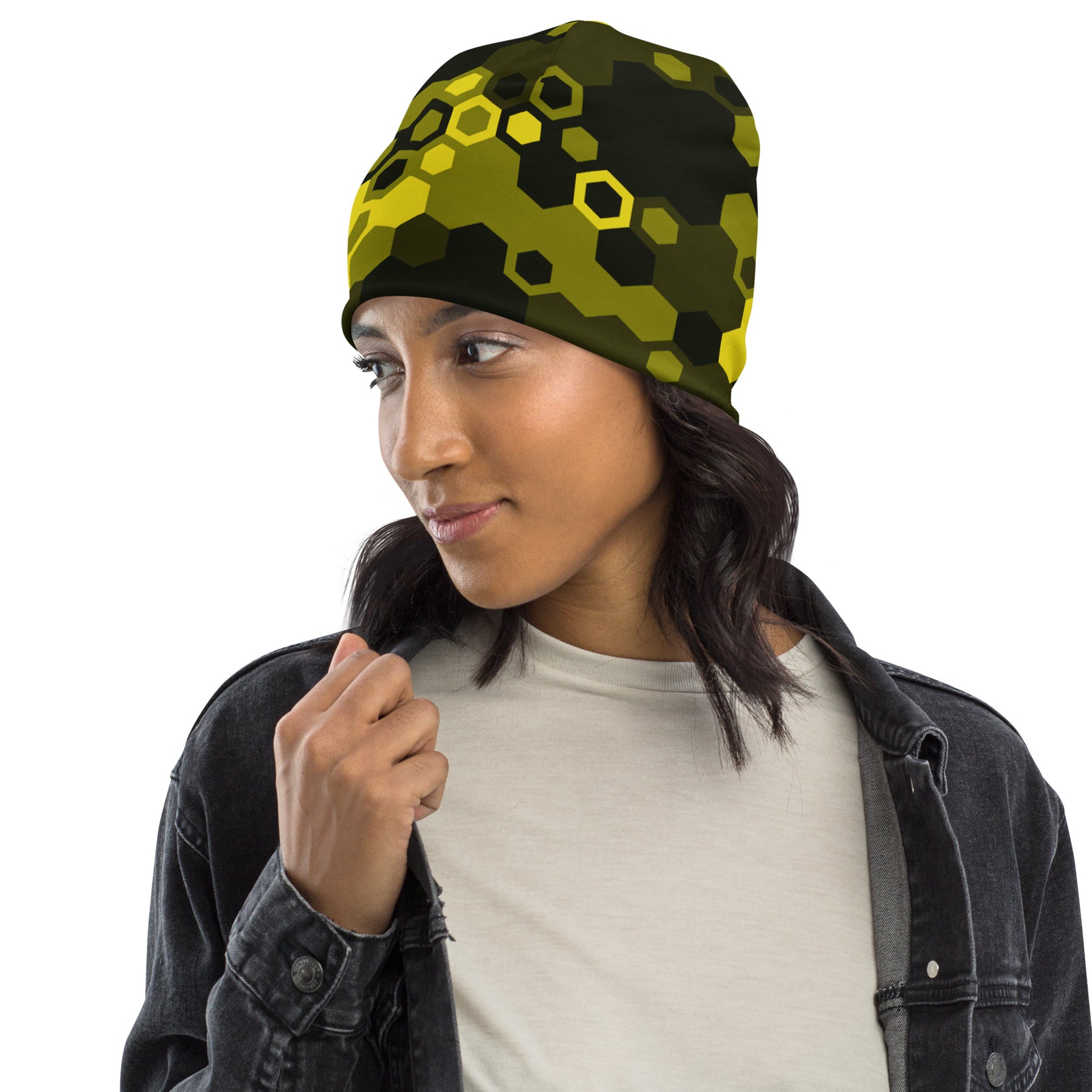 Hex-A-Gone Yellow Beanie