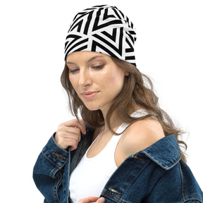 White Modern Teepee Beanie